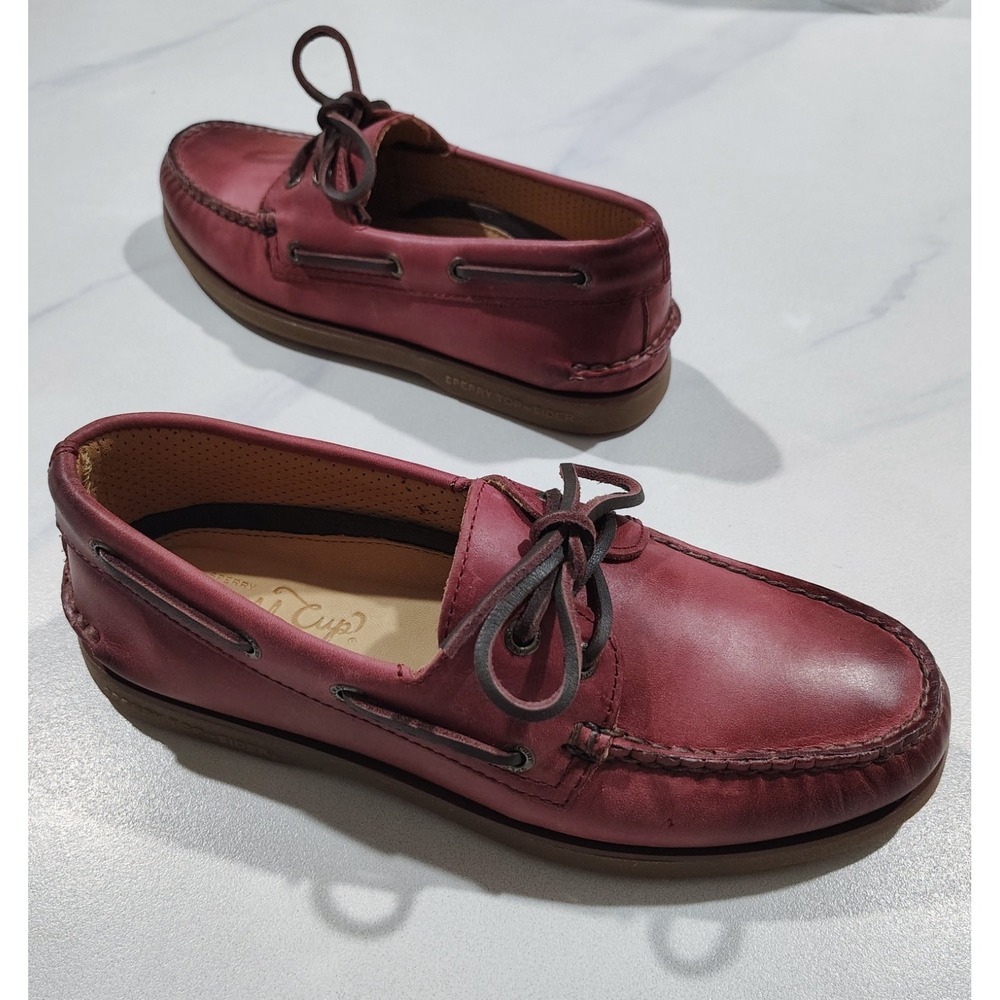 Sperry Gold Cup Authentic 2 Eye Let Boat Shoes Men's Sz 8.5 Leather Burnished - Picture 4 of 8